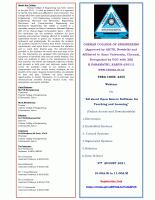 Webinar on All about Open Source Software for Teaching and Learning 2021 Webinar Poster